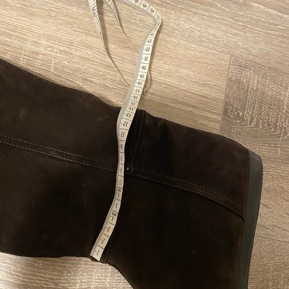 Authentic Prada Brown Suede Flat Knee-High Boots - Picture 8 of 8